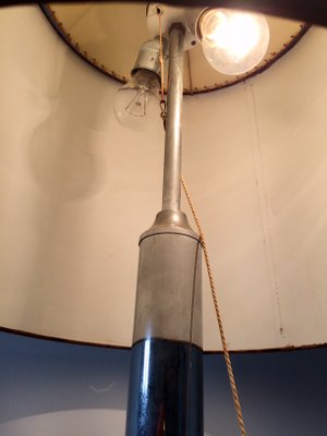 Large Mid-Century Italian Chrome Table Lamp, 1960s-RQV-822359