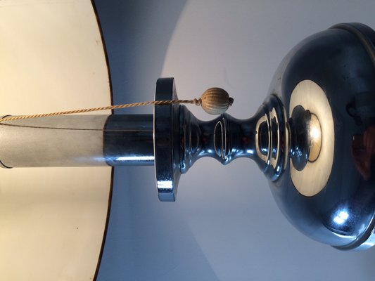 Large Mid-Century Italian Chrome Table Lamp, 1960s-RQV-822359