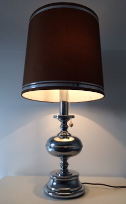 Large Mid-Century Italian Chrome Table Lamp, 1960s-RQV-822359