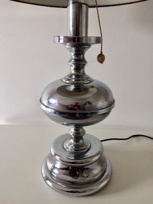 Large Mid-Century Italian Chrome Table Lamp, 1960s-RQV-822359