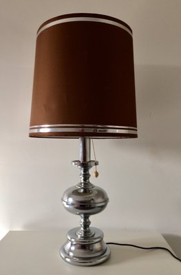 Large Mid-Century Italian Chrome Table Lamp, 1960s-RQV-822359