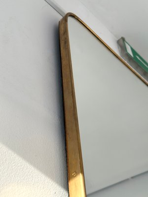 Large Mid-Century Italian Mirror with Brass Frame, 1950s-FUE-1758673