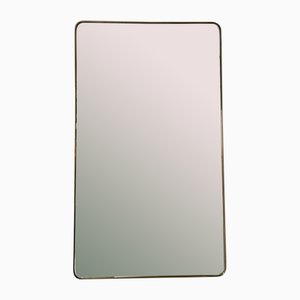 Large Mid-Century Italian Mirror with Brass Frame, 1950s-FUE-1758673