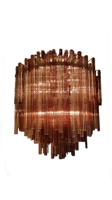 Large Mid-Century Italian Murano Glass Design Chandelier by Venini, 1966-LA-1947595