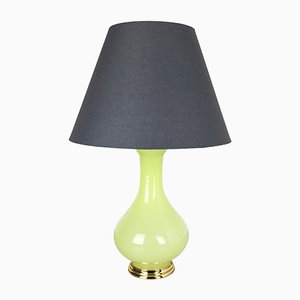 Large Mid-Century Italian Opaline Murano Glass Table Lamp from Cenedese Vetri-QZ-566217