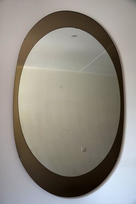 Large Mid-Century Italian Oval Mirror from Cristal Arte-IEI-728598