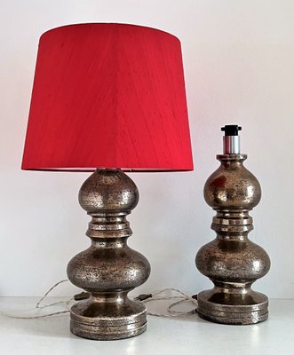 Large Mid-Century Italian Pottery Table Lamps by Aldo Londi for Bitossi, 1960s, Set of 2-VNE-1431953