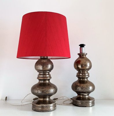 Large Mid-Century Italian Pottery Table Lamps by Aldo Londi for Bitossi, 1960s, Set of 2-VNE-1431953