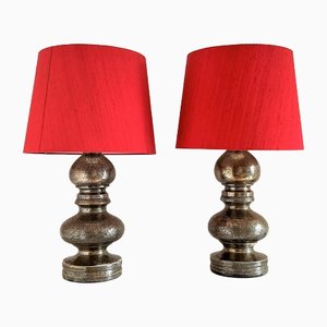 Large Mid-Century Italian Pottery Table Lamps by Aldo Londi for Bitossi, 1960s, Set of 2-VNE-1431953