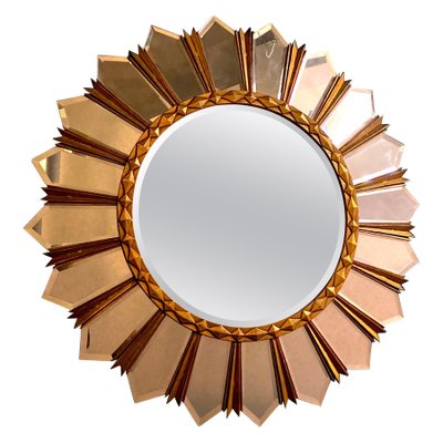 Large Mid-Century Italian Sunburst Mirror, 1960s-MBH-1032688