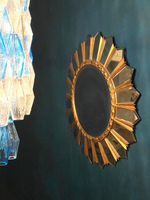 Large Mid-Century Italian Sunburst Mirror, 1960s-MBH-1032688