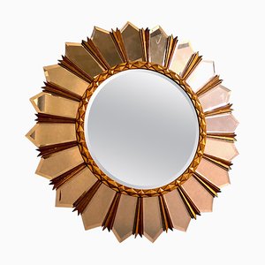 Large Mid-Century Italian Sunburst Mirror, 1960s-MBH-1032688