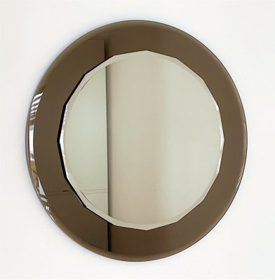 Large Mid-Century Italian Wall Mirror in Crystal Glass from Cristal Art, 1970s-VNE-1326471