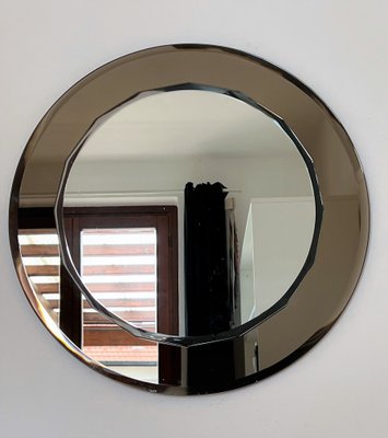 Large Mid-Century Italian Wall Mirror in Crystal Glass from Cristal Art, 1970s-VNE-1326471