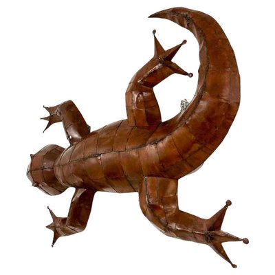 Large Mid-Century Lizard Wall Sculpture-FGA-1761384