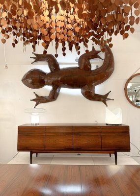 Large Mid-Century Lizard Wall Sculpture-FGA-1761384