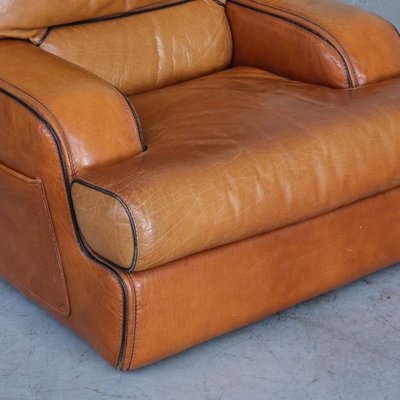 Large Mid-Century Lounge Chairs in Leather, Set of 2-JRP-1253994