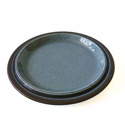 Large Mid-Century Meri Plate in Blue Ceramic from Arabia, Finland-JKV-1786128