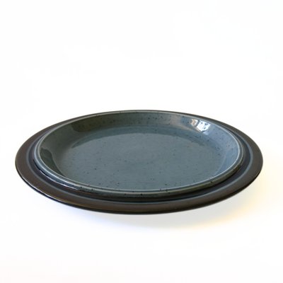 Large Mid-Century Meri Plate in Blue Ceramic from Arabia, Finland-JKV-1786128