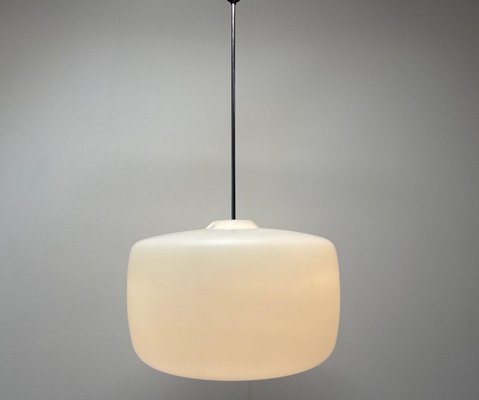 Large Mid-Century Milk Glass Pendant, 1960s-TZ-1395252