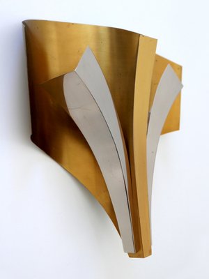 Large Mid-Century Modern Brass Sconces by Maison Baguès, Paris, 1960s, Set of 2-WPT-1233604