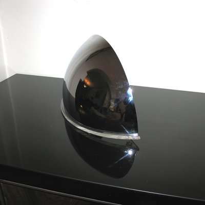 Large Mid-Century Modern German Chrome & Acrylic Frame Wall Light from Vereinigte Werkstätten für Kunst im Handwerk, 1970s-YGE-776763