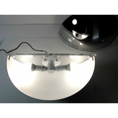 Large Mid-Century Modern German Chrome & Acrylic Frame Wall Light from Vereinigte Werkstätten für Kunst im Handwerk, 1970s-YGE-776763