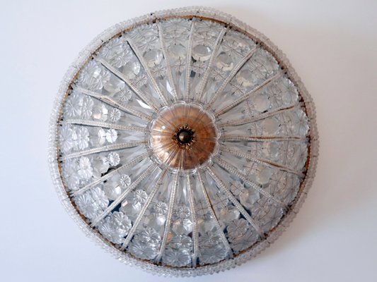 Large Mid-Century Modern German Crystal Glass Flush Mount or Sconce, 1950s-WPT-1092250