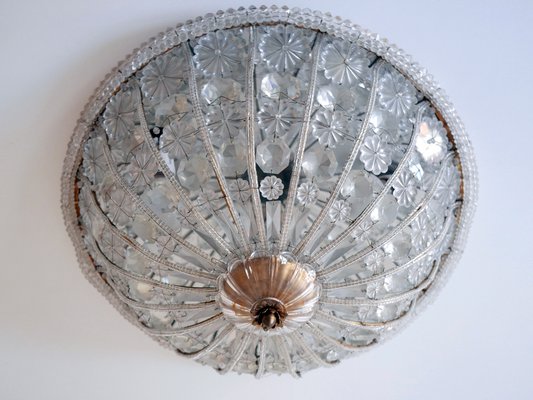 Large Mid-Century Modern German Crystal Glass Flush Mount or Sconce, 1950s-WPT-1092250