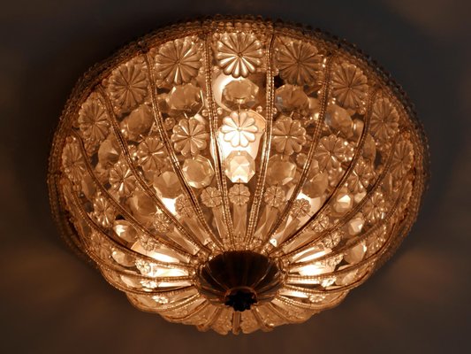 Large Mid-Century Modern German Crystal Glass Flush Mount or Sconce, 1950s-WPT-1092250