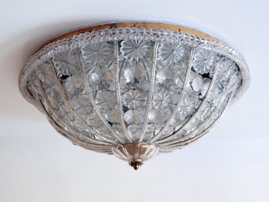 Large Mid-Century Modern German Crystal Glass Flush Mount or Sconce, 1950s-WPT-1092250