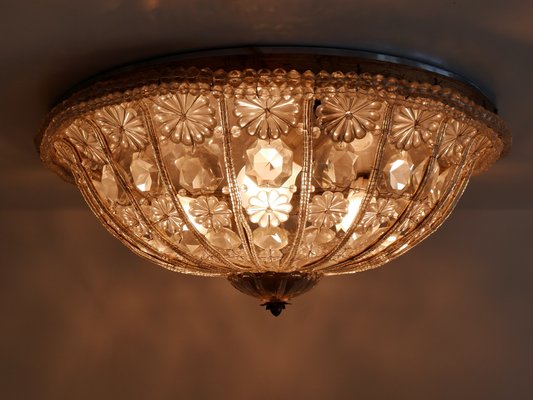 Large Mid-Century Modern German Crystal Glass Flush Mount or Sconce, 1950s-WPT-1092250