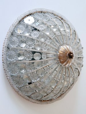 Large Mid-Century Modern German Crystal Glass Flush Mount or Sconce, 1950s-WPT-1092250