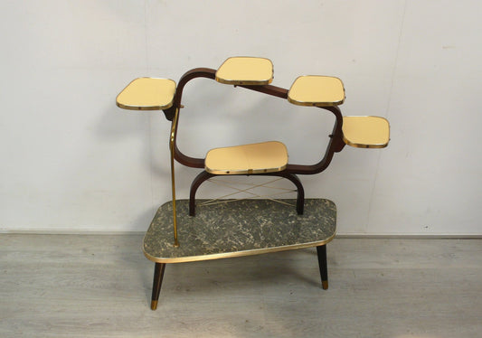 Large Mid-Century Modern German Side Table with 6 Levels, 1950s