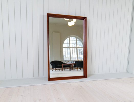 Large Mid-Century Modern Mirror in Walnut, Sweden, 1960s-UYK-1750814