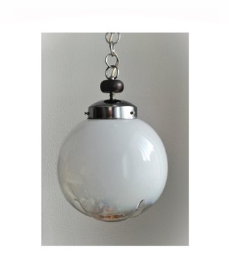 Large Mid-Century Modern Murano Glass Sphere Pendant Light, Italy, 1960s-NKJ-1295610