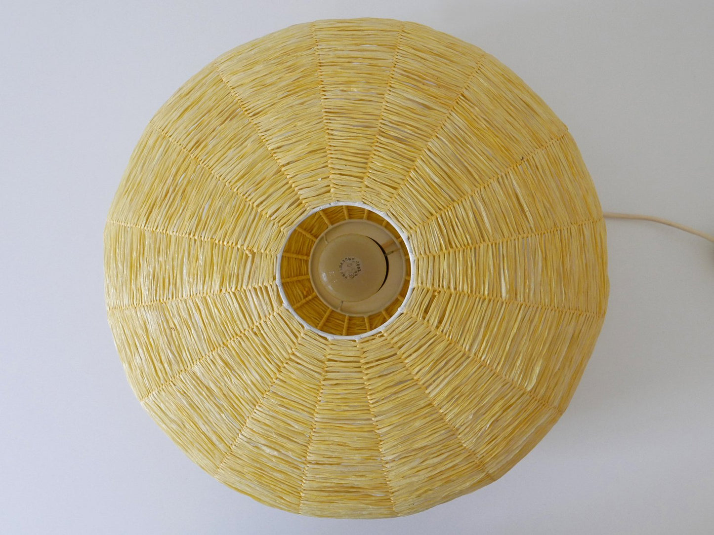 Large Mid-Century Modern Raffia Bast Pendant Lamp or Hanging Light, Germany, 1970s