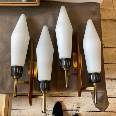 Large Mid-Century Modern Wall Sconces in the Style of Arredoluce, 1960s, Set of 2-NMK-1282662