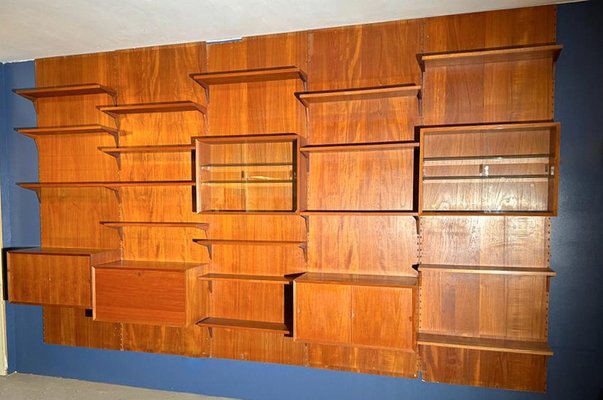 Large Mid-Century Modern Wall Unit attributed to Poul Cadovius for Royal System, 1950s-FGA-1757431