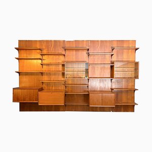 Large Mid-Century Modern Wall Unit attributed to Poul Cadovius for Royal System, 1950s-FGA-1757431