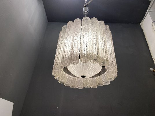 Large Mid-Century Murano Glass Chandelier by Toni Zuccheri, 1970s-JJC-1373111