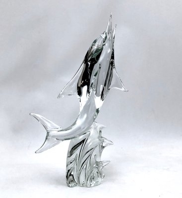 Large Mid-Century Murano Glass Dolphin by Licio Zanetti, 1960s-OT-1057990