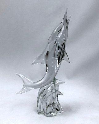 Large Mid-Century Murano Glass Dolphin by Licio Zanetti, 1960s-OT-1057990