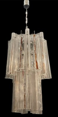 Large Mid-Century Murano Glass Tubular Chandelier-JJC-949661