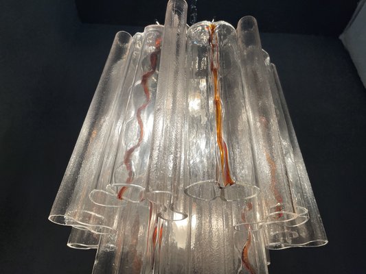 Large Mid-Century Murano Glass Tubular Chandelier-JJC-949661