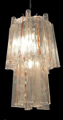 Large Mid-Century Murano Glass Tubular Chandelier-JJC-949661