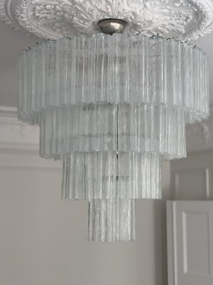 Large Mid-Century Murano Tubular Chandelier-ARN-1306783