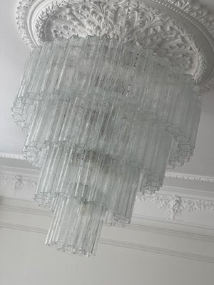 Large Mid-Century Murano Tubular Chandelier-ARN-1306783