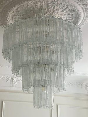 Large Mid-Century Murano Tubular Chandelier-ARN-1306783