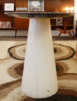 Large Mid-Century Oval Marble Console Table, Italy, 1970s-FGA-986227